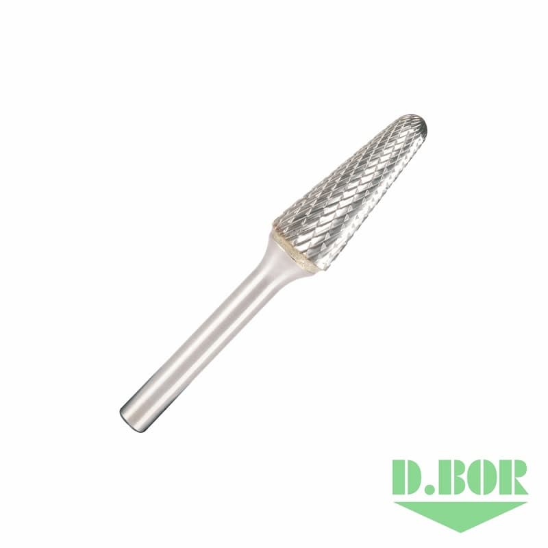 Бор-фреза форма L (конус с закругленной головой) 6,0*18,0/50,0 хв. 6 мм, 
(арт. 9f-21060k02d) "D.BOR"