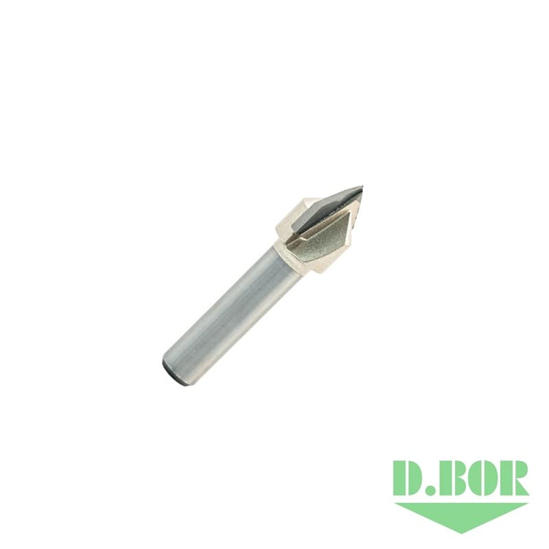 V - образная желобковая фреза (серия 201) 14,0*14,0/41,0 угол-90° хв. 8 мм., 
(арт. 9r-2005140w2d) "D.BOR"