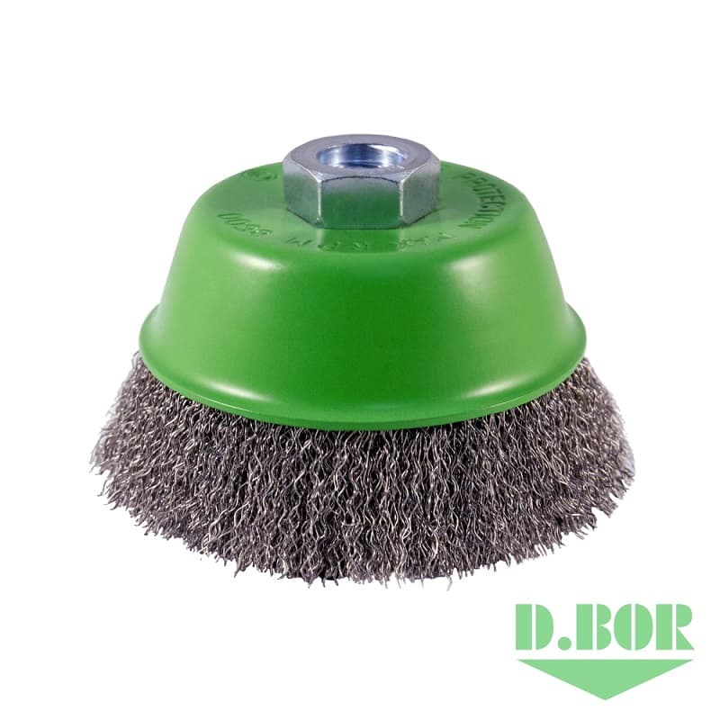 Щётка чашечная гофрированная для УШМ, INOX Standard, 60xМ14 - SS0.30 - RPM 12500 (арт. D01-IS-060-M14-030) "D.BOR"