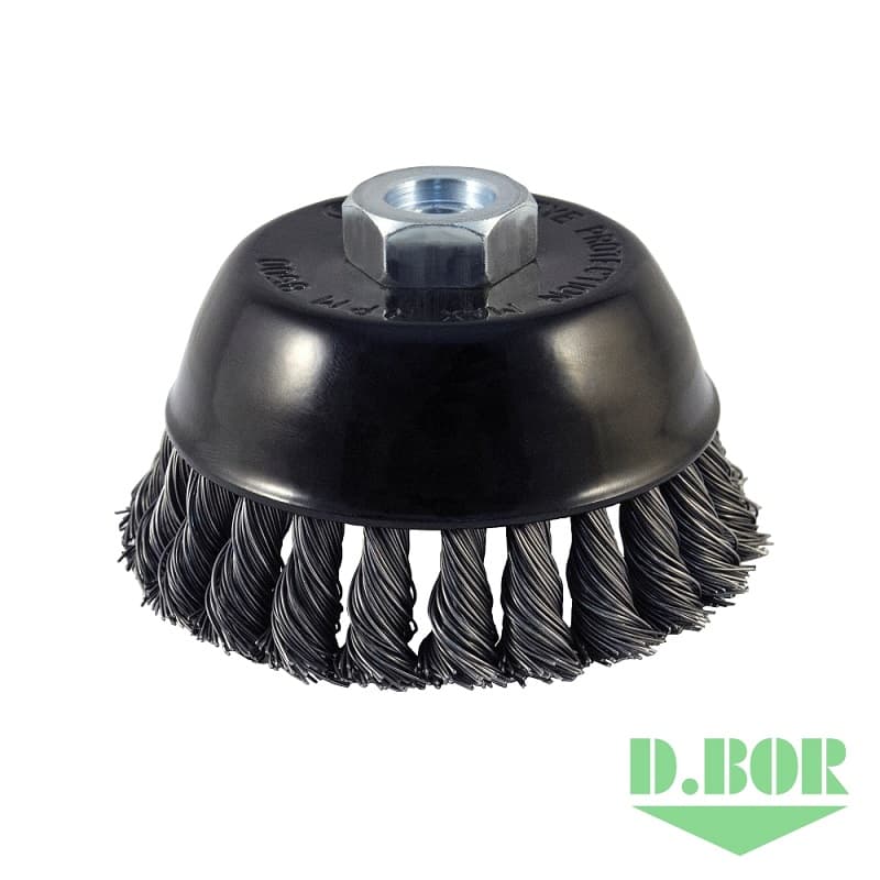 Щётка чашечная жгутовая для УШМ, METAL Standard, 75xМ14 - ST0.50 - RPM 12500 
(арт. D02-MS-075-M14-050) "D.BOR"