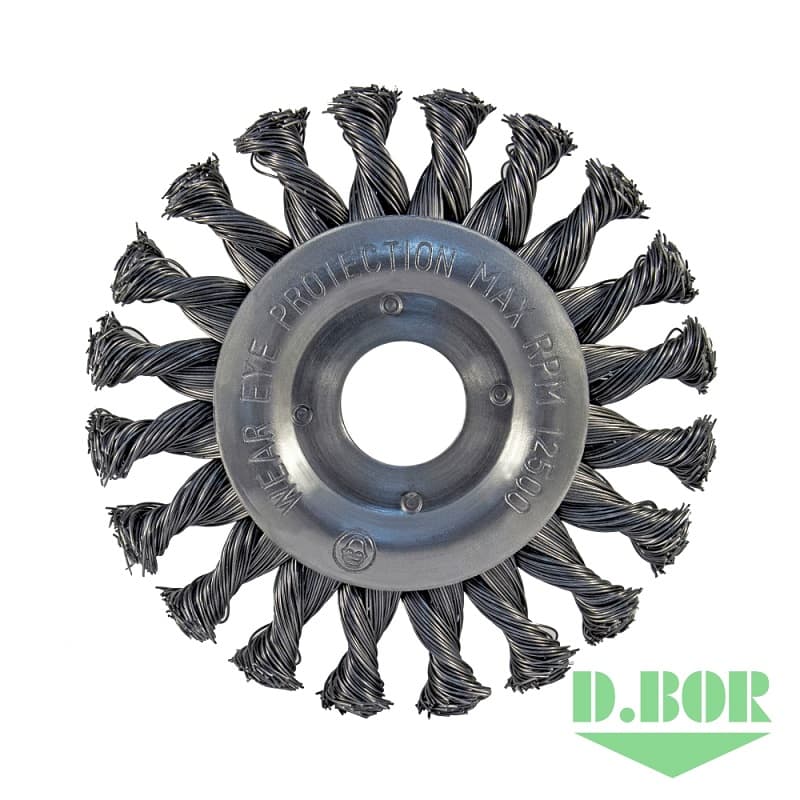 Щётка дисковая жгутовая, METAL Standard, 115x22,2 - ST0.50 - RPM 12500 
(арт. D22-MS-115-222-050) "D.BOR"