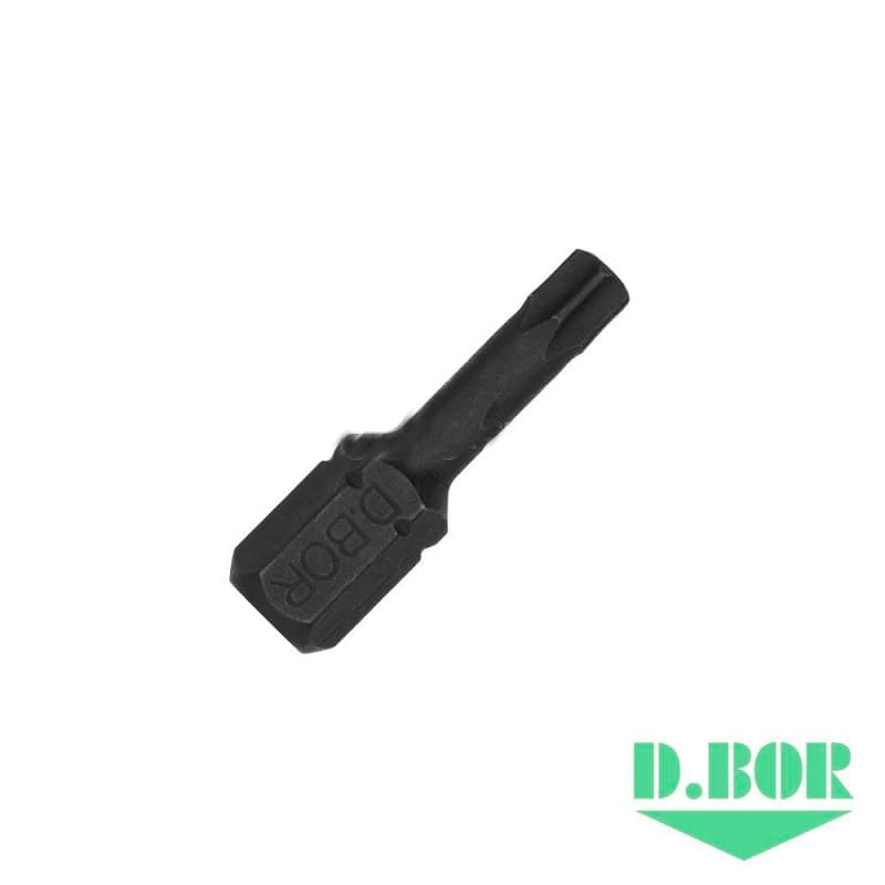 Биты для ударного (импульсного) инструмента IMPACT, T 25x25 мм, Torsion, C 6,3 
(арт. D-IT-T25-025-010) (10 шт.) "D.BOR"