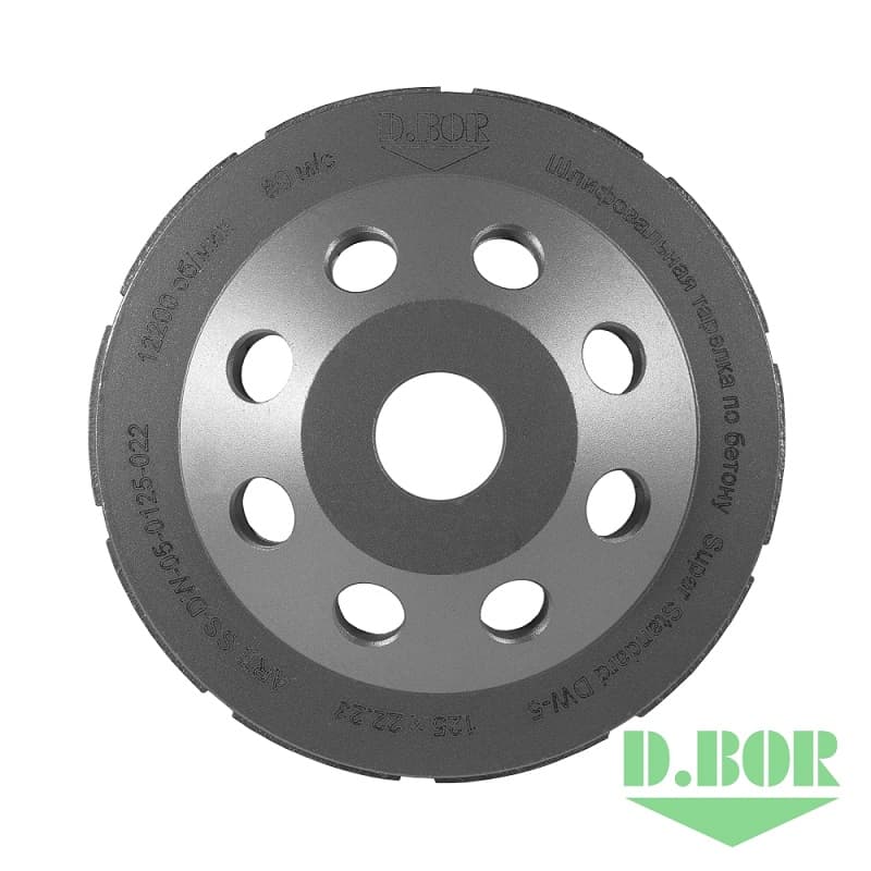 Алмазная шлиф. тарелка, 2-ряд. Super Standard DW-5, 125x22,23 (арт. SS-DW-05-0125-022) "D.BOR"