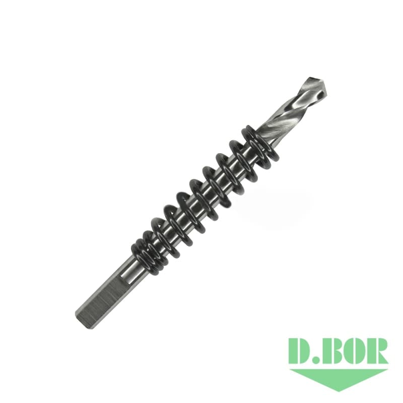 Центр. сверло с пружиной для коронок HM-28 по металлу, HSS 6*80 мм (арт. CDS-HS-6-80) "D.BOR"