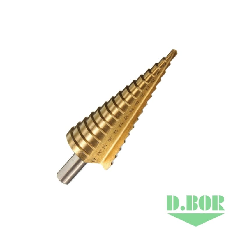 Сверло по металлу ступенчатое SPIRAL, HSS-TiN 4-12х1/70 мм (арт. SDSP-TIN-04-12-06) "D.BOR"