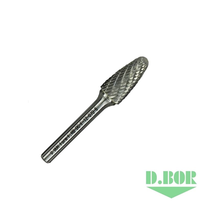 Бор-фреза форма F (парабола с закругленной головой) DC 10*20/65 хв. 6 мм 
(арт. RB-DC-F-10-065-6) "D.BOR