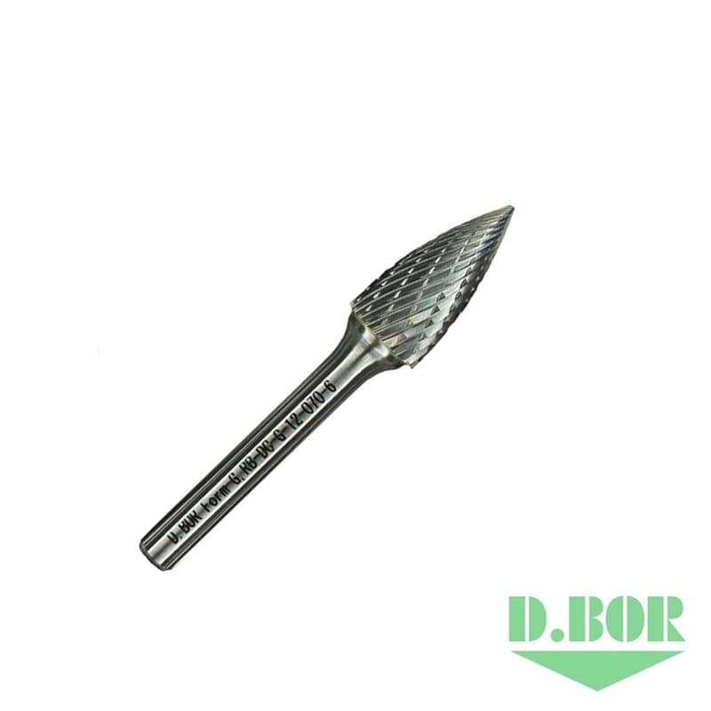 Бор-фреза форма G (парабола с заостренной головой) DC 12*25/70 хв. 6 мм 
(арт. RB-DC-G-12-070-6) "D.BOR"