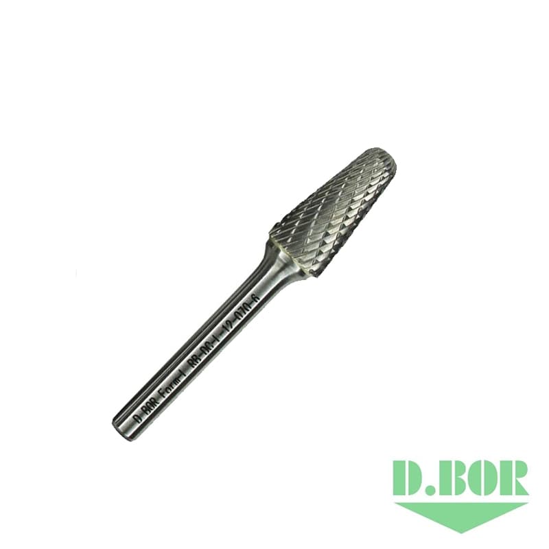 Бор-фреза форма L (конус с закругленной головой) DC 16*30/75 хв. 6 мм 
(арт. RB-DC-L-16-075-6) "D.BOR"