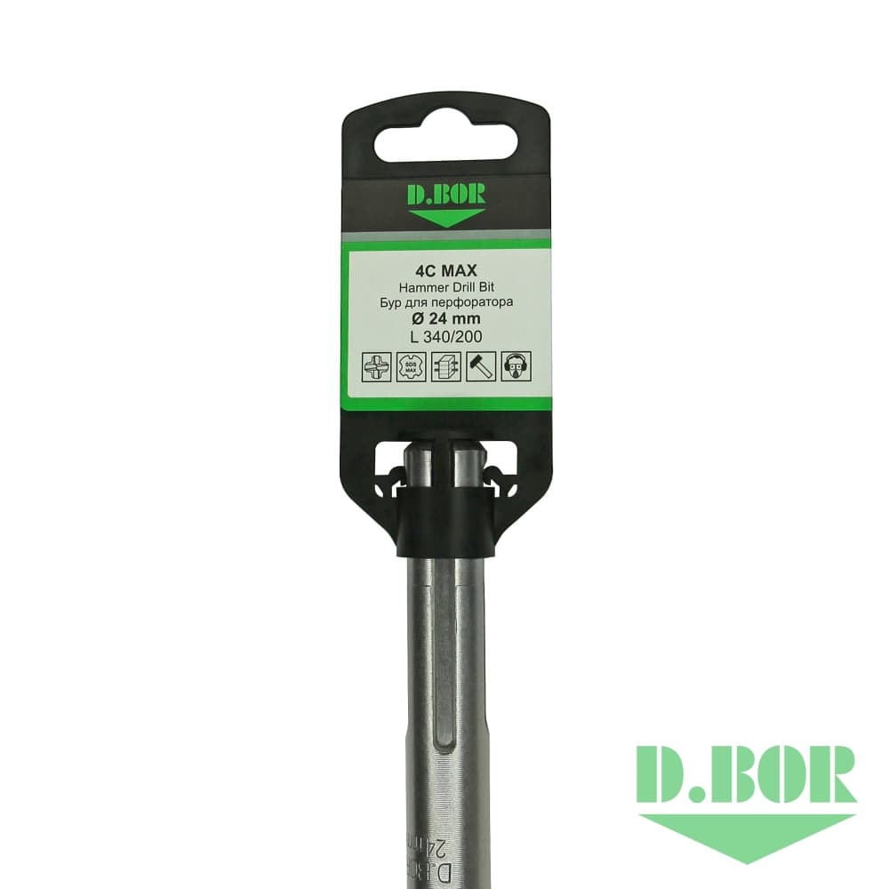 Бур SDS-max 4C MAX 22*200/340, 4-cutting (арт. 4MD22L0340) "D.BOR"