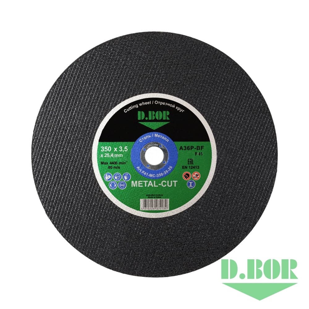 Отрезной диск по металлу METAL-CUT A36P-BF, F41, 400x4,0x32,00 
(арт. F41-MC-400-40-32) "D.BOR"