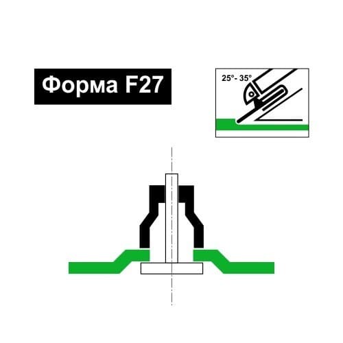 Шлифовальный диск по металлу METAL-GRIND A24S-BF, F27, 230x6,0x22,23 
(арт. F27-MG-230-60-22) "D.BOR"