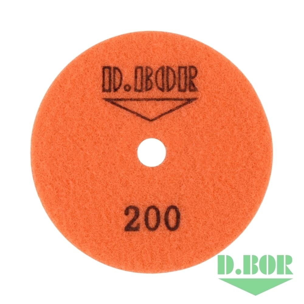 Алмазный гибкий шлифовальный круг STONE-WET+DRY, 100 №200 (арт. S-WD-100-0200) "D.BOR"