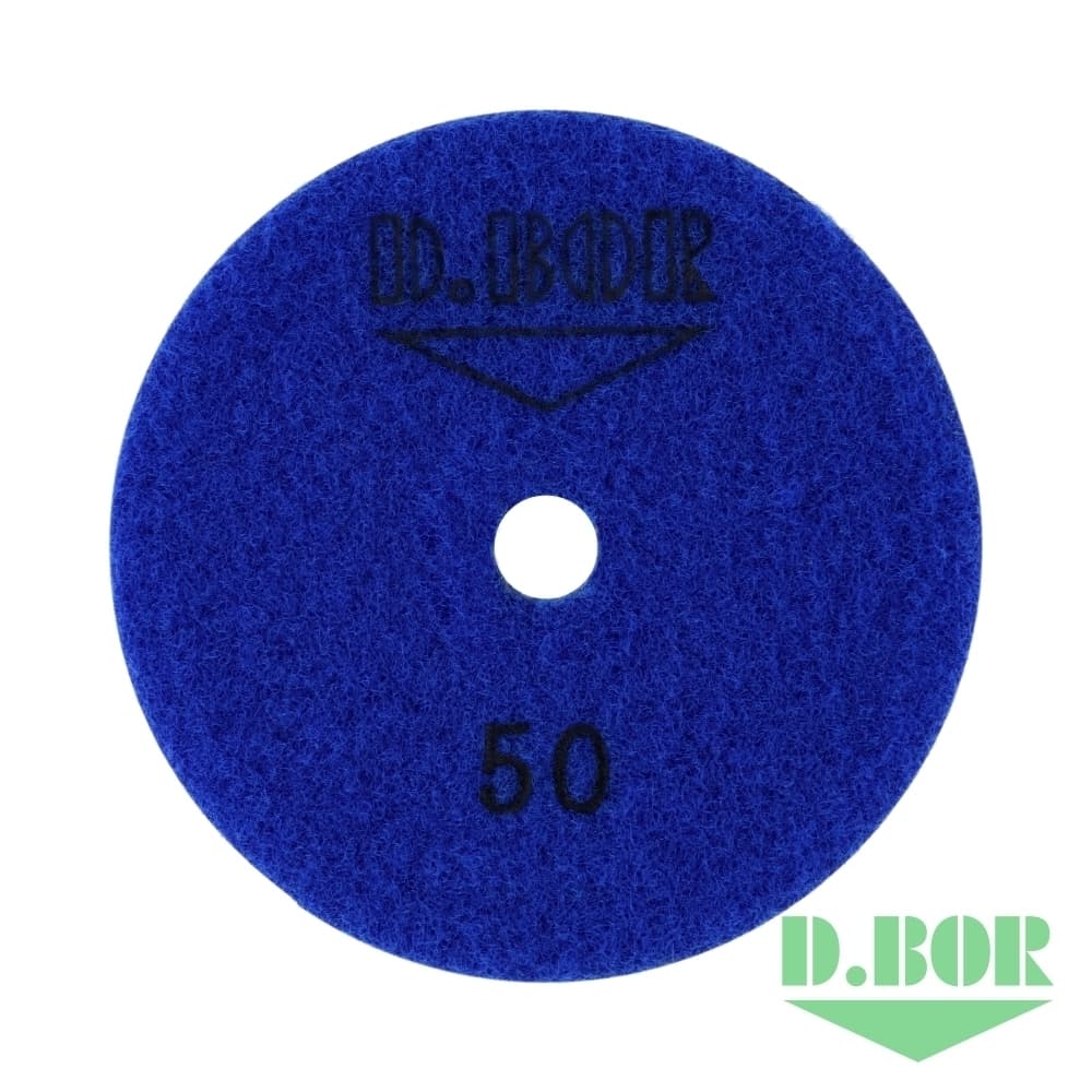 Алмазный гибкий шлифовальный круг STONE-WET+DRY, 100 №50 (арт. S-WD-100-0050) "D.BOR"
