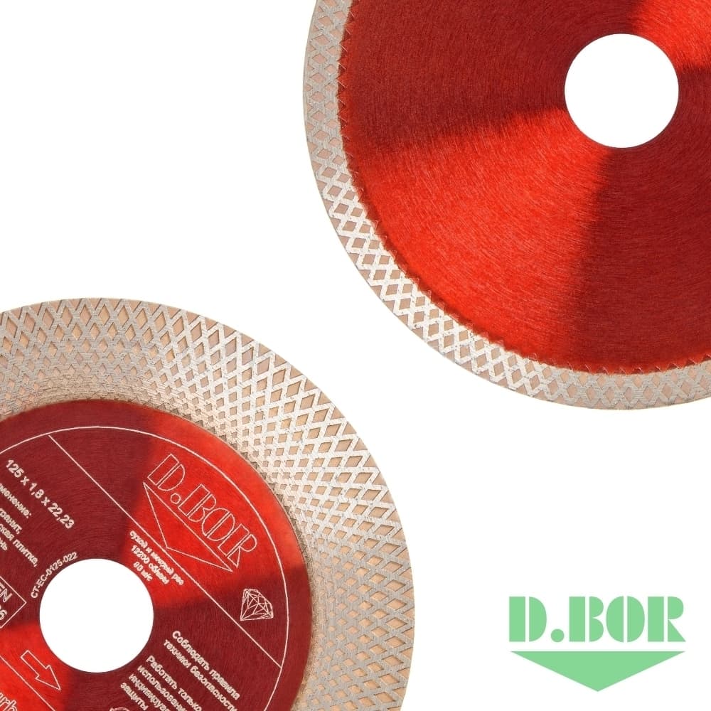 Алмазный диск Ceramic Turbo Edge Cut, 125x1,8x22,23 (арт. CT-EC-0125-022) "D.BOR"