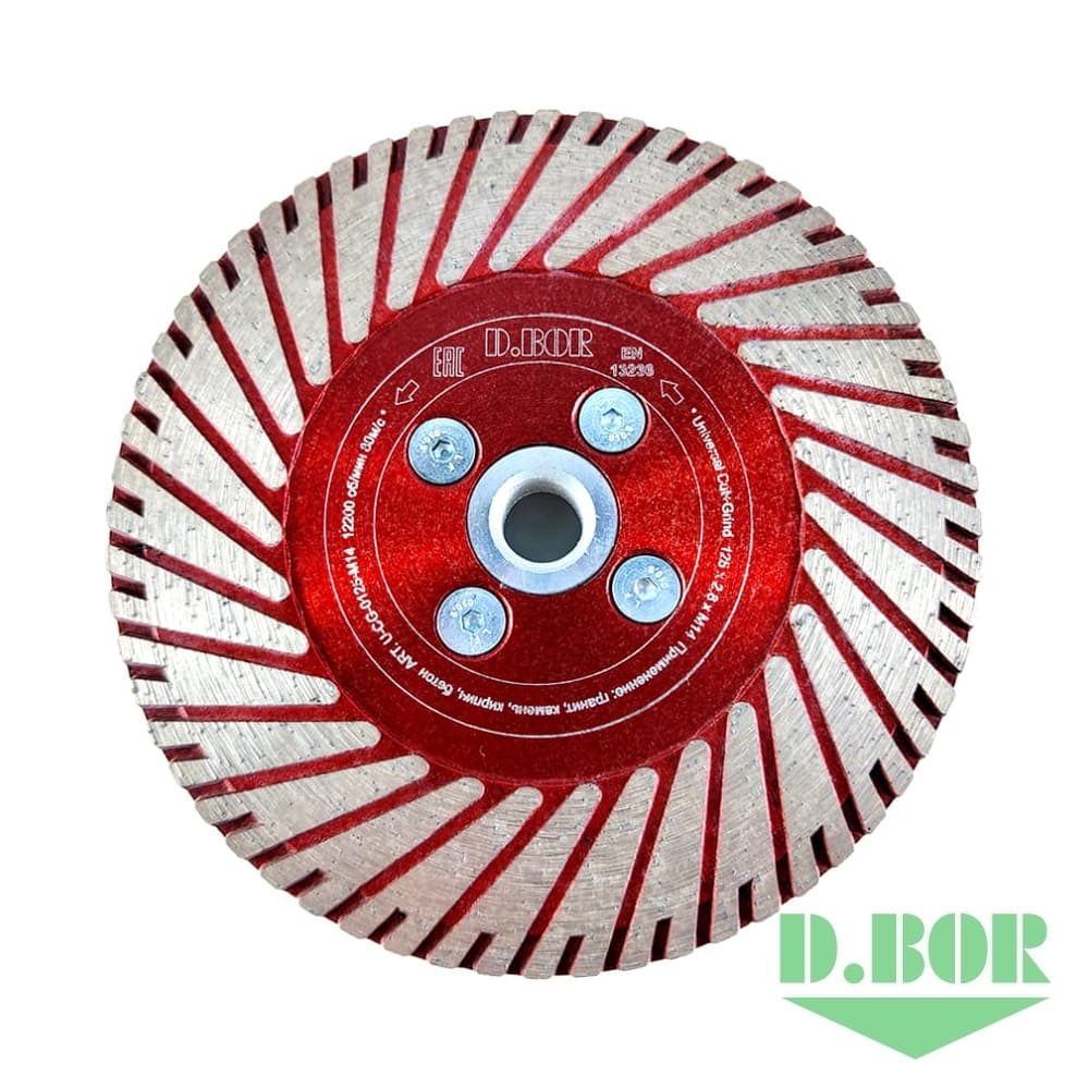 Алмазный диск Universal Cut+Grind, 125x2,8xM14 (арт. U-CG-0125-M14) "D.BOR"