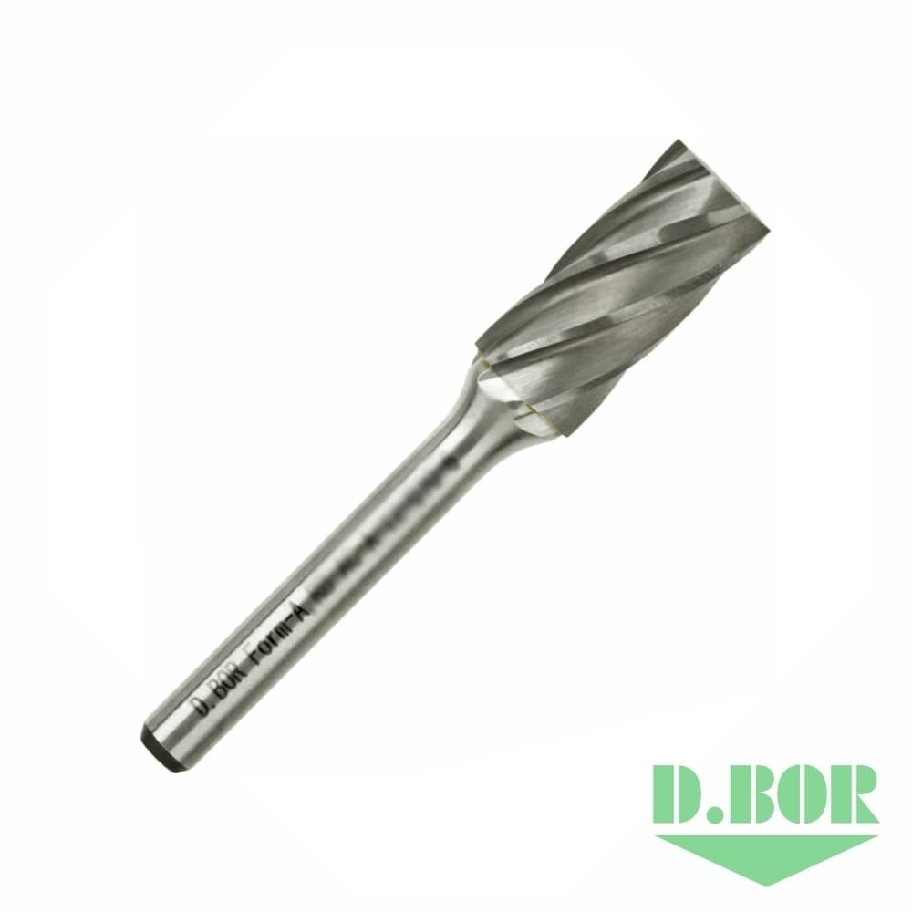 Бор-фреза форма А (цилиндр с гладким торцом) ALU 10*20/65 хв. 6 мм 
(арт. RB-AC-A-10-065-6) "D.BOR"