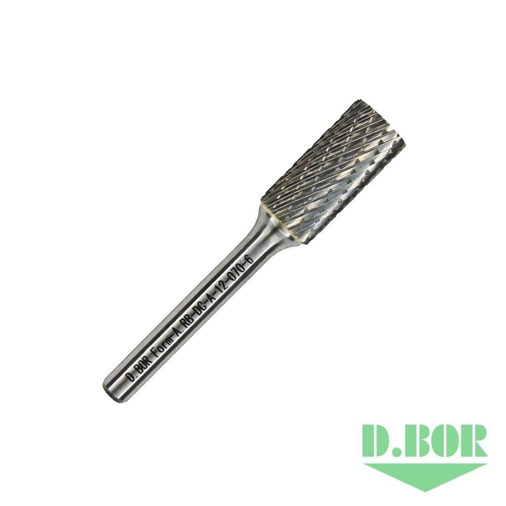 Бор-фреза форма А (цилиндр с гладким торцом) DC 16*25/70 хв. 6 мм 
(арт. RB-DC-A-16-070-6) "D.BOR"