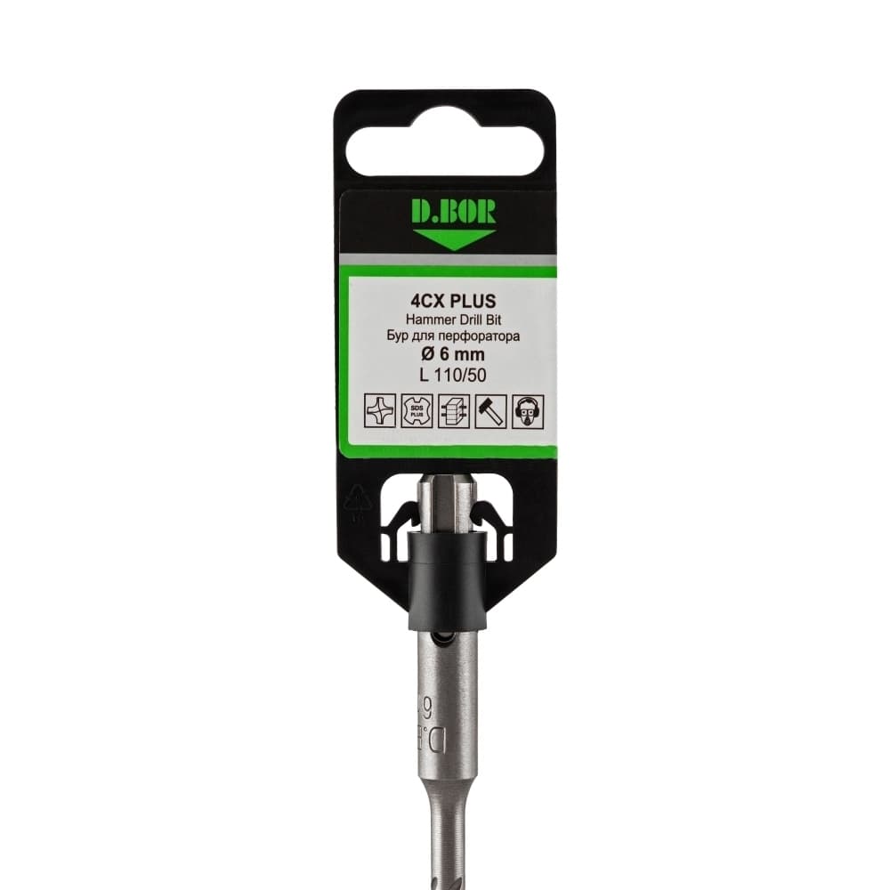Бур SDS-plus 4CX PLUS 6*50/110, 4-cutting (арт. 4XPD06L0110) "D.BOR"