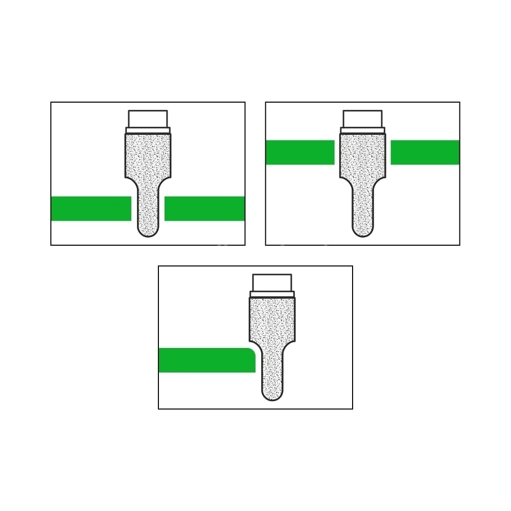 Алмазная фреза (прямая), хв. М14, KERAMOGRANIT-DRY, 10-25 мм (арт. KG-D-DC2-10-25) "D.BOR"