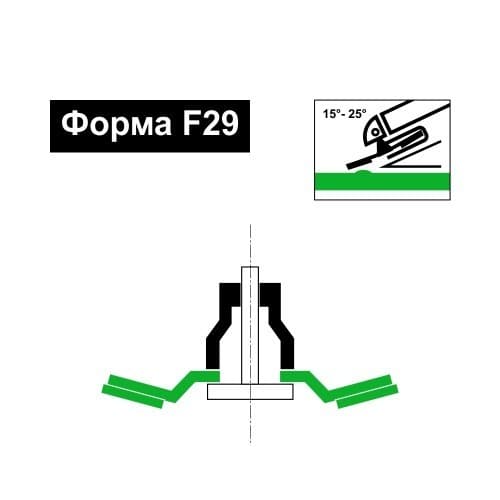 Круг лепестковый торцевой METAL-INOX ZR40P, F29, 125х22,23 
(арт. F29-MI-ZR-125-040) "D.BOR"