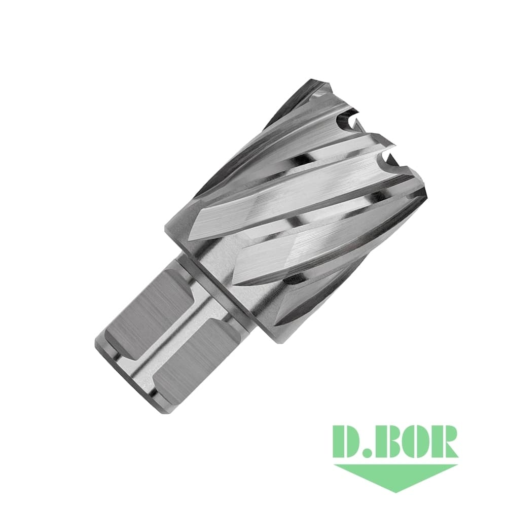 Сверло по металлу корончатое с хв. Weldon 19 мм (3/4''), HSS-Co 12*30/63 
(арт. CD-CO8-030-012-W) "D.BOR"