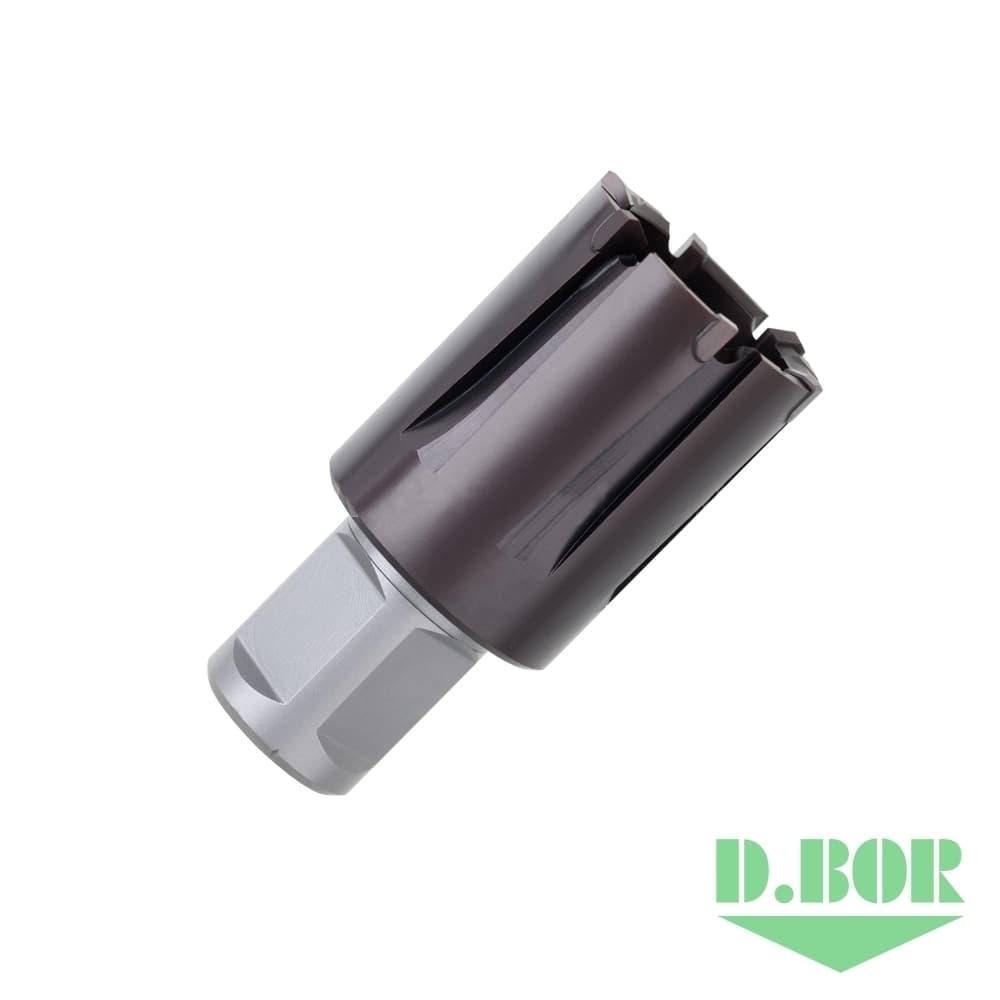 Сверло по металлу корончатое с хв. Weldon 19 мм (3/4''), RAIL HM-TiAlN 22*25/63 
(арт. CDR-TIA-025-022-W) "D.BOR"