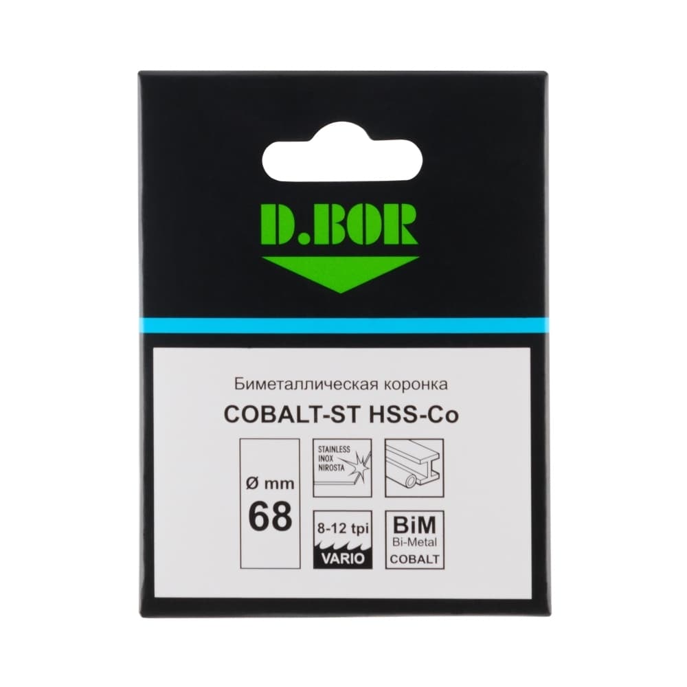 Биметаллическая коронка COBALT-ST (M42) мелкий зуб, 79 мм (арт. HS-BIM-ST-38-079) "D.BOR"