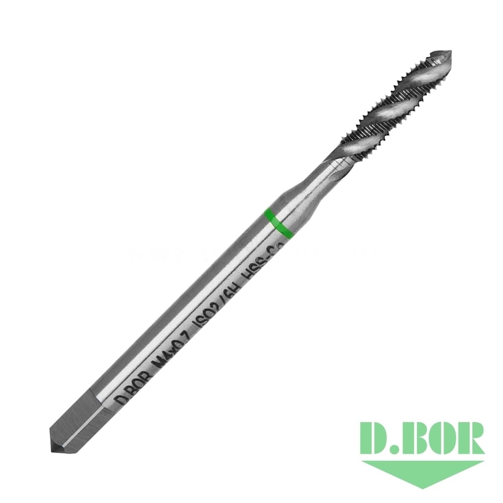 Машинный метчик SPIRAL DIN 371 Form-C HSS-Co, M4x0,70 (арт. TCT-422-040-070) "D.BOR"