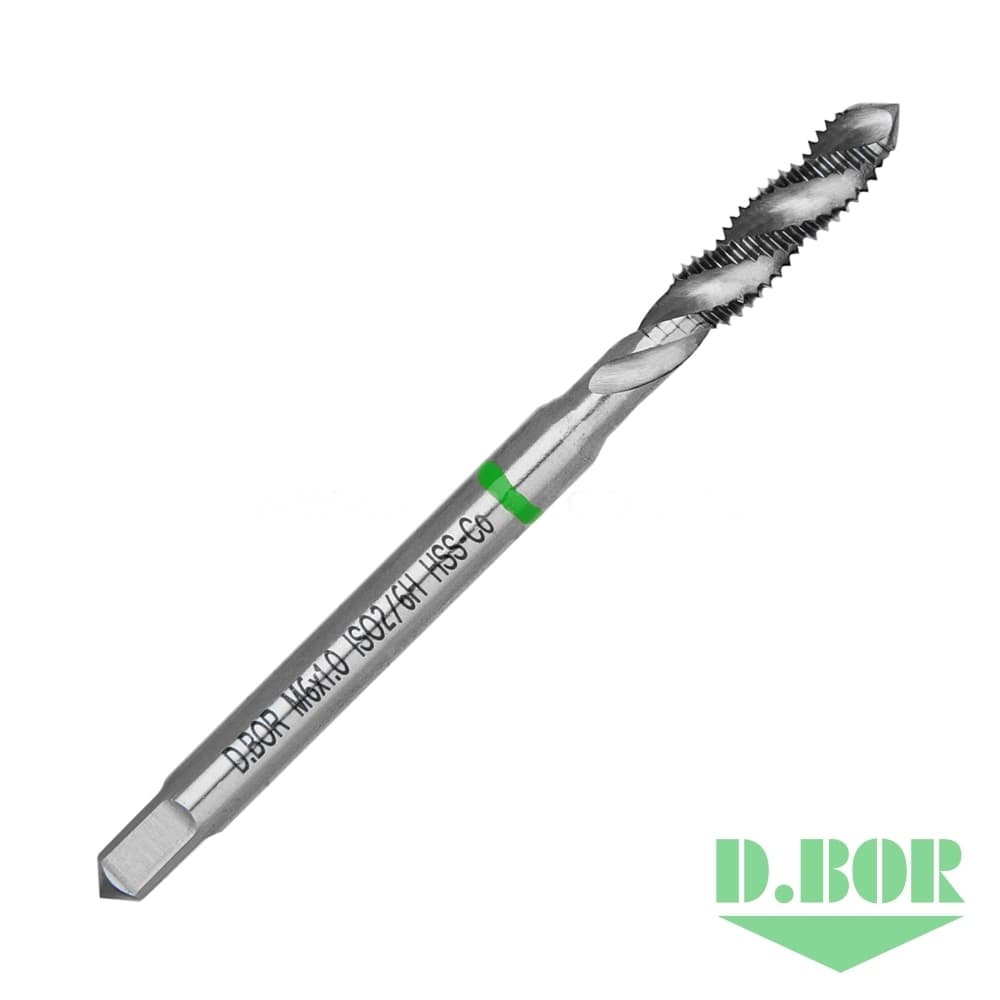 Машинный метчик SPIRAL DIN 371 Form-C HSS-Co, M6x1,00 (арт. TCT-422-060-100) "D.BOR"