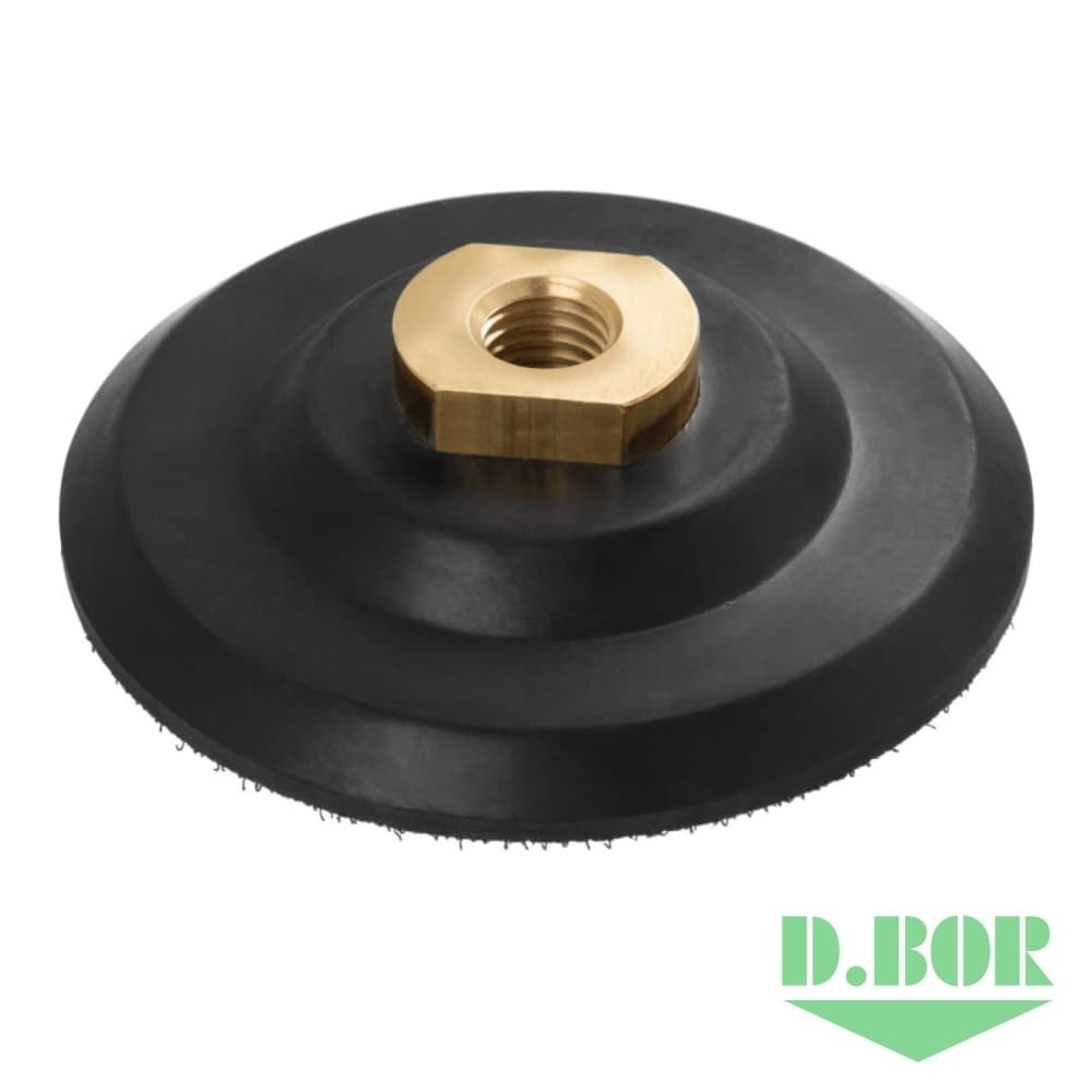 Опорный диск резиновый на липучке, 100xM14 (арт. APP-RV-100-M14) "D.BOR"