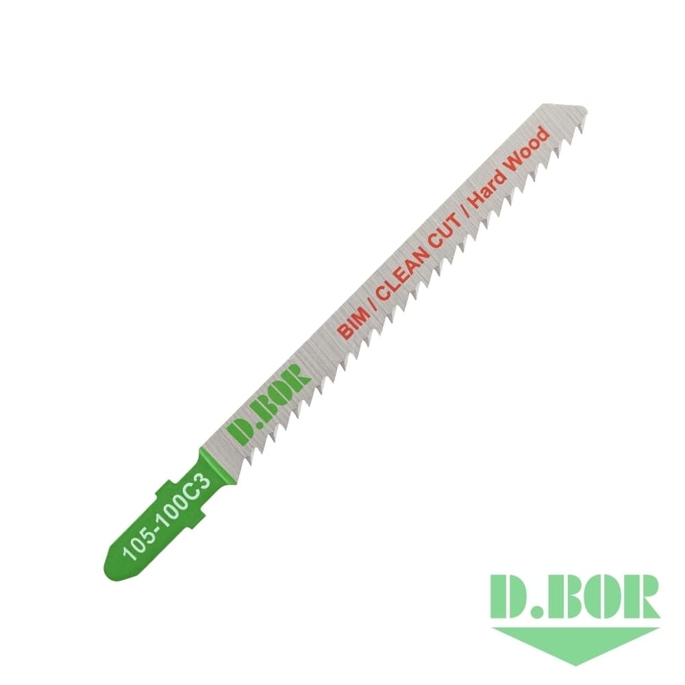 Пилки по дереву 75/100*2,5 мм BIM / CLEAN CUT / Hard Wood (T101BF/3101-F) 
(арт. 105-100C3-02) (2 шт.) "D.BOR"