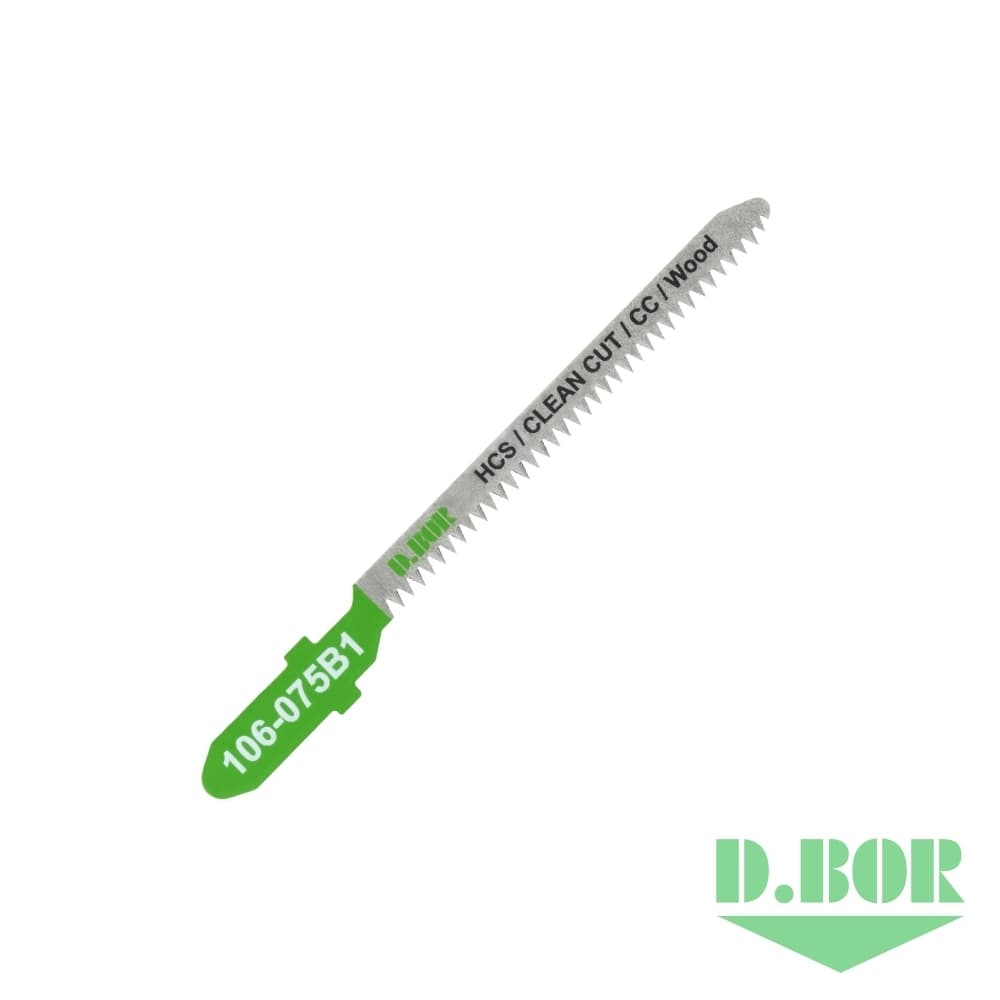 Пилки по дереву 50/75*1,4 мм HCS / CLEAN CUT / CC / Wood (T101AO/3171) 
(арт. 106-075B1-05) (5 шт.) "D.BOR"
