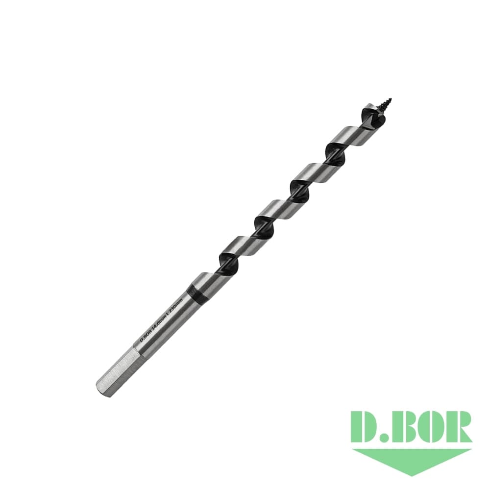 Сверло по дереву спиральное LEWIS, 6*155/230 хв. HEX - 5 мм 
(арт. DBW3-AU1-H-230-06) "D.BOR"
