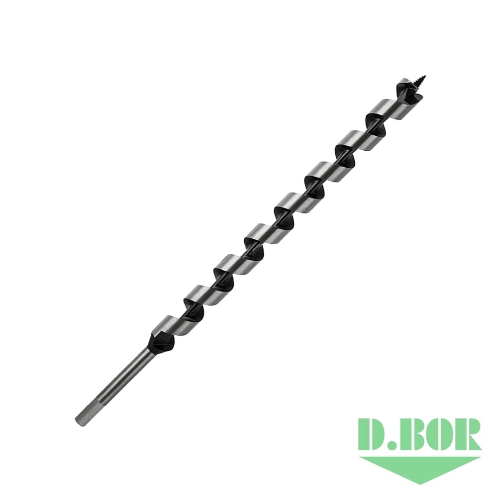Сверло по дереву спиральное LEWIS, 22*385/460 хв. HEX - 11 мм 
(арт. DBW3-AU1-H-460-22) "D.BOR"