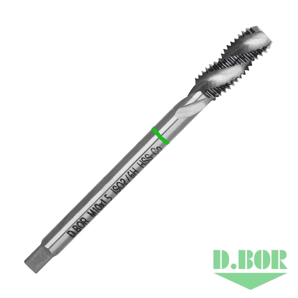 Машинный метчик SPIRAL DIN 376 Form-C HSS-Co, M10x1,50 (арт. TCT-462-100-150) "D.BOR"