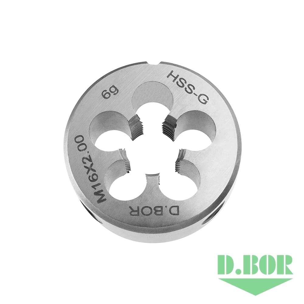 Плашка DIN 223 Form-B HSS-G, M16x2,00, 45х18 (арт. TCT-700-160-200) "D.BOR"