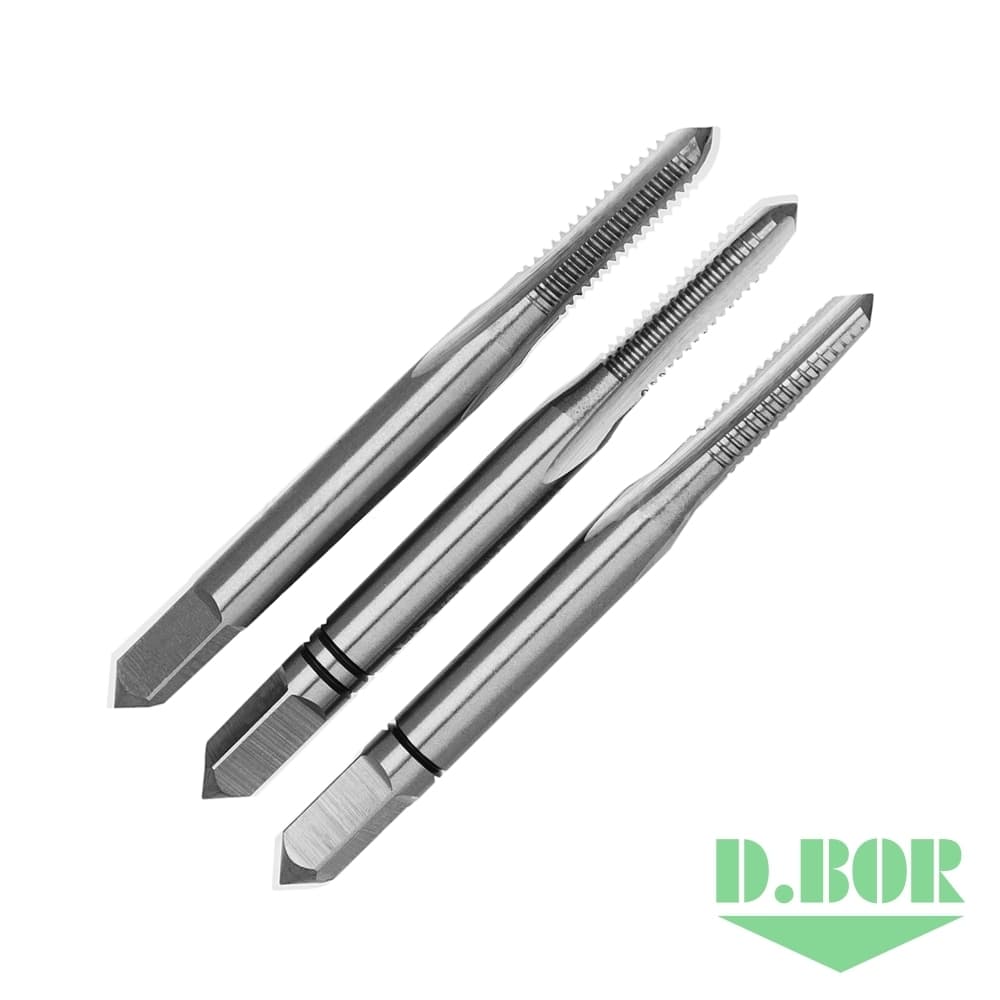 Ручной метчик DIN 352 (3 пр.) HSS-G, M3x0,50 (арт. TCT-100-030-050) "D.BOR"