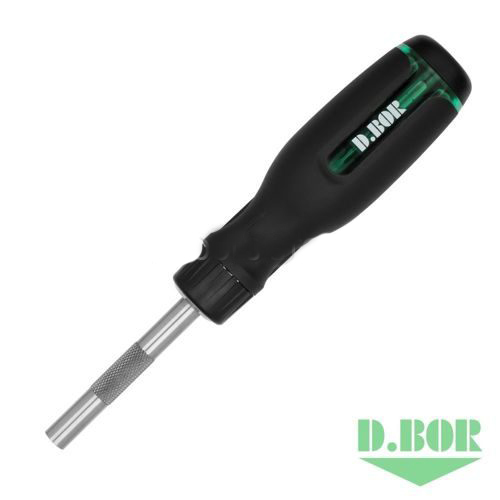 Отвертка для бит с реверсом PRO-72, 1/4" x 75*130 мм (Ph 1-2-3; Sl. 3,5-4,5-5,5) (арт. D-P72-14-075-130-1) "D.BOR" D26-DP72140751301