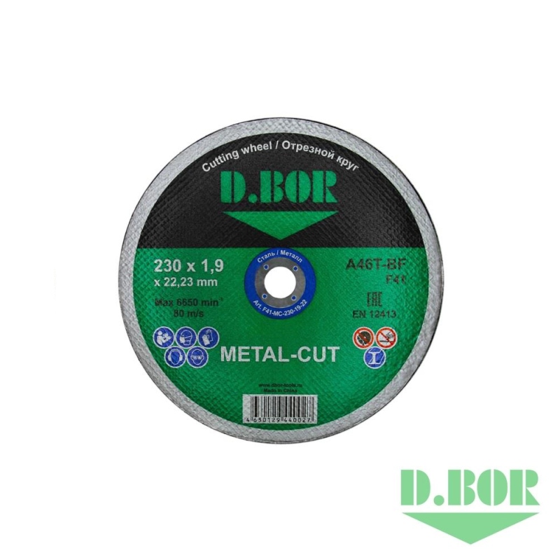 Отрезной диск по металлу D.BOR METAL-CUT A30S-BF, F41, 230x2.5x22.23 мм D-F41-MC-230-25-22